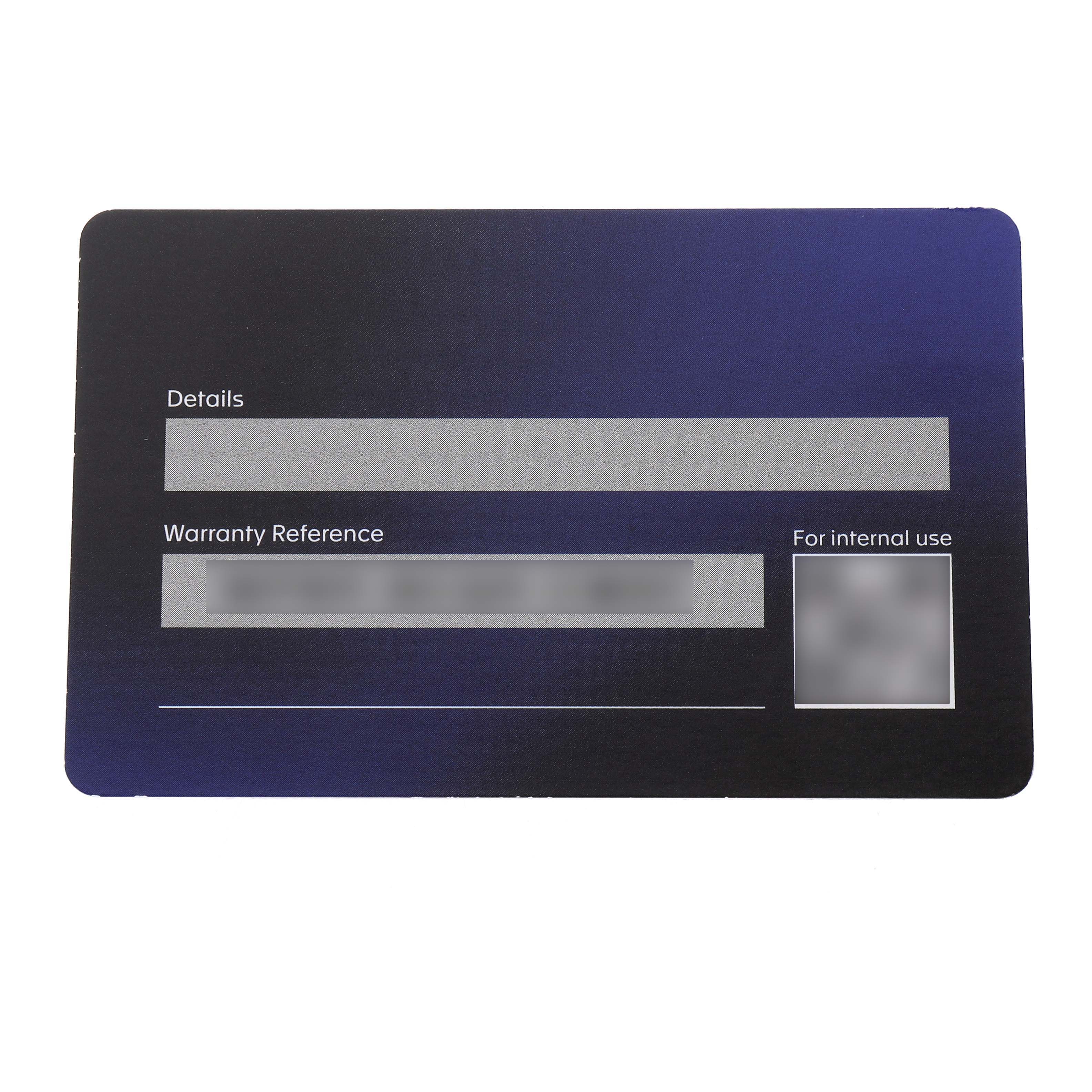 The image shows a warranty card for the Tag Heuer Monaco CBL2115 Men's Stainless Steel Blue Dial model.