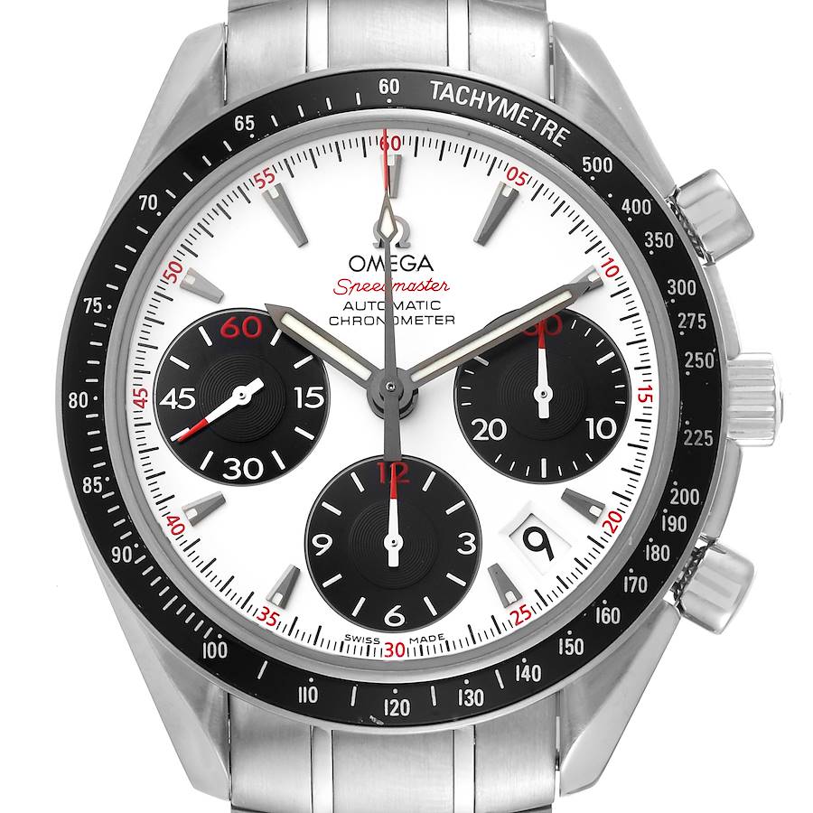 Omega Speedmaster Date Panda Dial Steel Watch 323.30.40.40.04.001 Box Card SwissWatchExpo