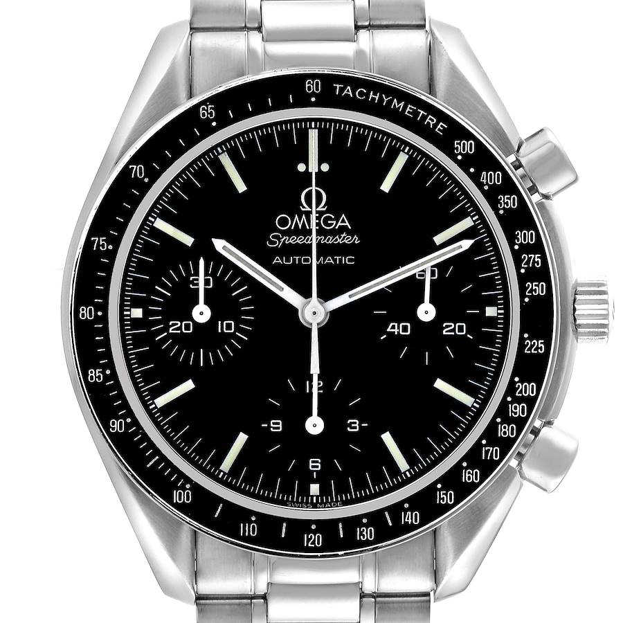 Omega Speedmaster Reduced Chronograph Steel Mens Watch 3539.50.00 SwissWatchExpo