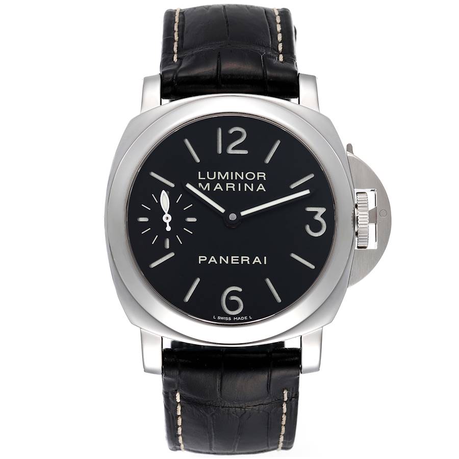 Panerai Luminor Marina 44mm Black Dial Steel Mens Watch PAM00111