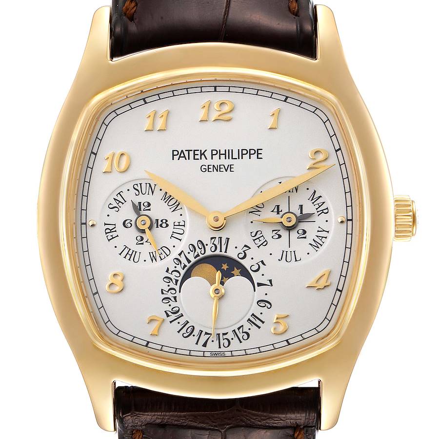 Patek Philippe Complications Perpetual Calendar Yellow Gold Watch 5940 Box Paper SwissWatchExpo