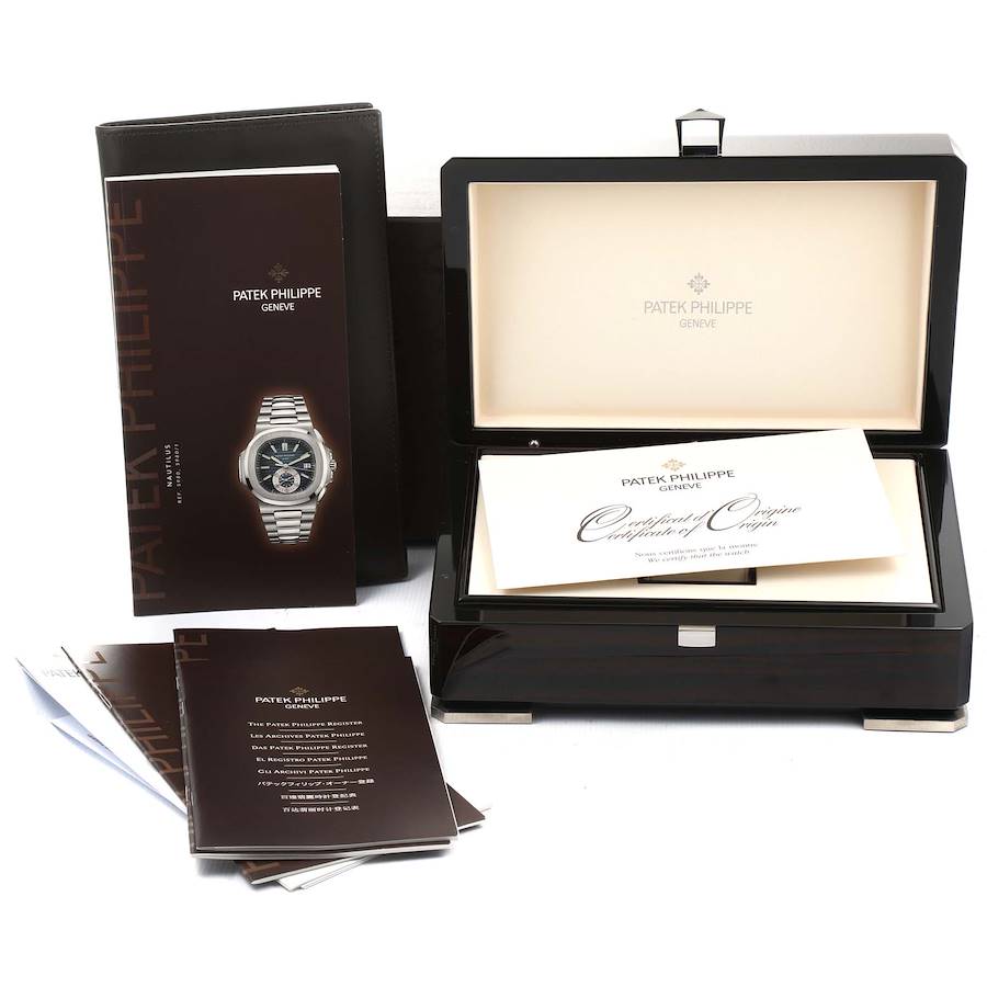 Patek Philippe Nautilus White Dial Steel Mens Watch 5980 Box Papers SwissWatchExpo