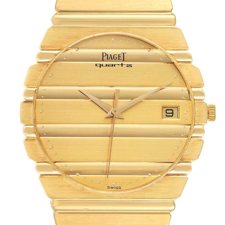 Piaget Polo 18K Yellow Gold Champagne Dial Mens Watch 15561 SwissWatchExpo