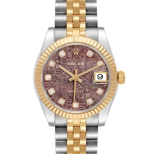 Photo of Rolex Datejust 31 Steel Yellow Gold Anniversary Diamond Ladies Watch 178273