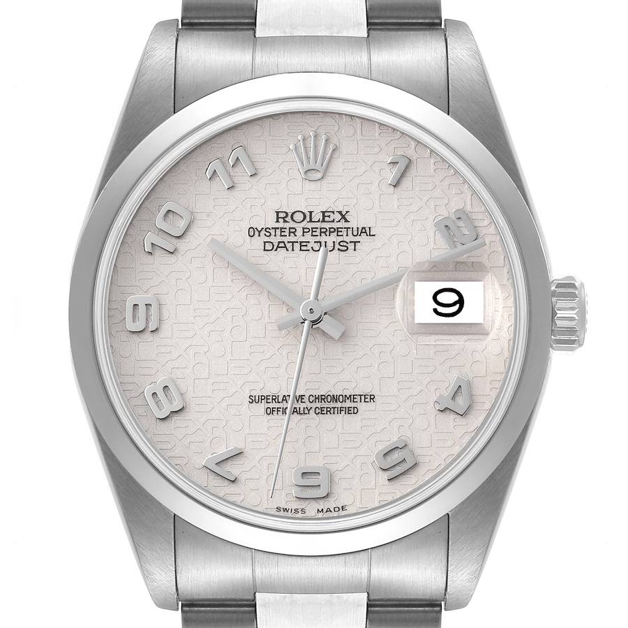 Rolex Datejust Anniversary Jubilee Dial Steel Mens Watch 16200 SwissWatchExpo