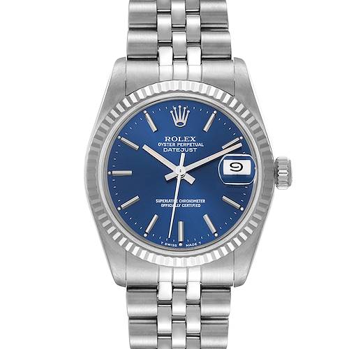 Photo of NOT FOR SALE Rolex Datejust Midsize 31 Steel White Gold Blue Dial Ladies Watch 68274 PARTIAL PAYMENT