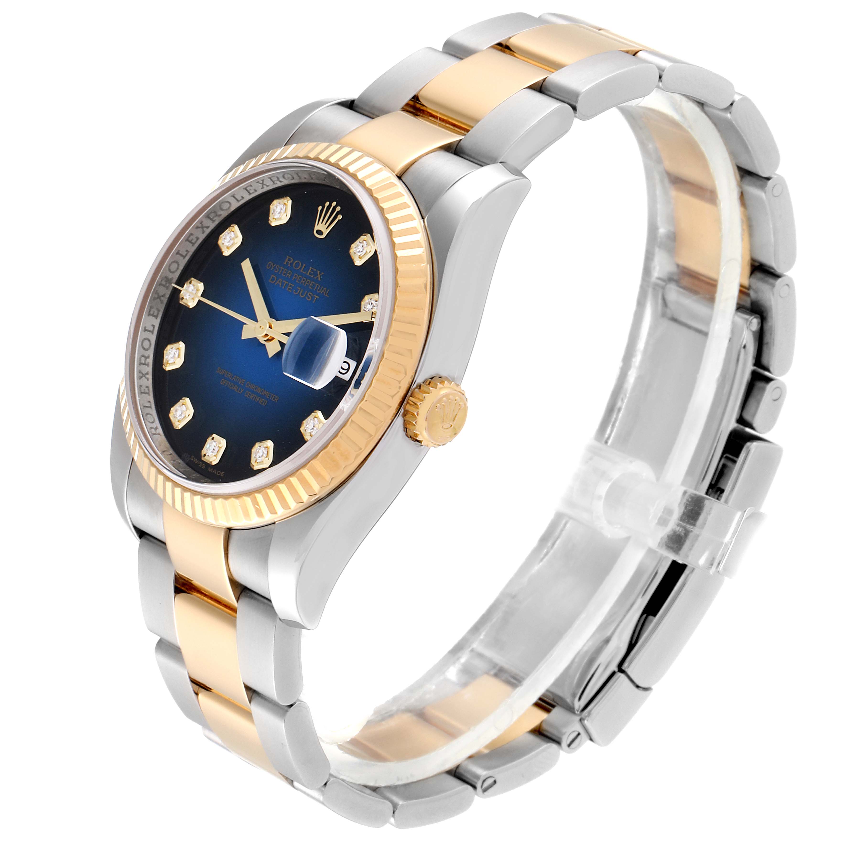 ROLEX ストール　ノベルティ 116189 Rolex Datejust 36 Zebra Dial with Diamonds Women's Watch