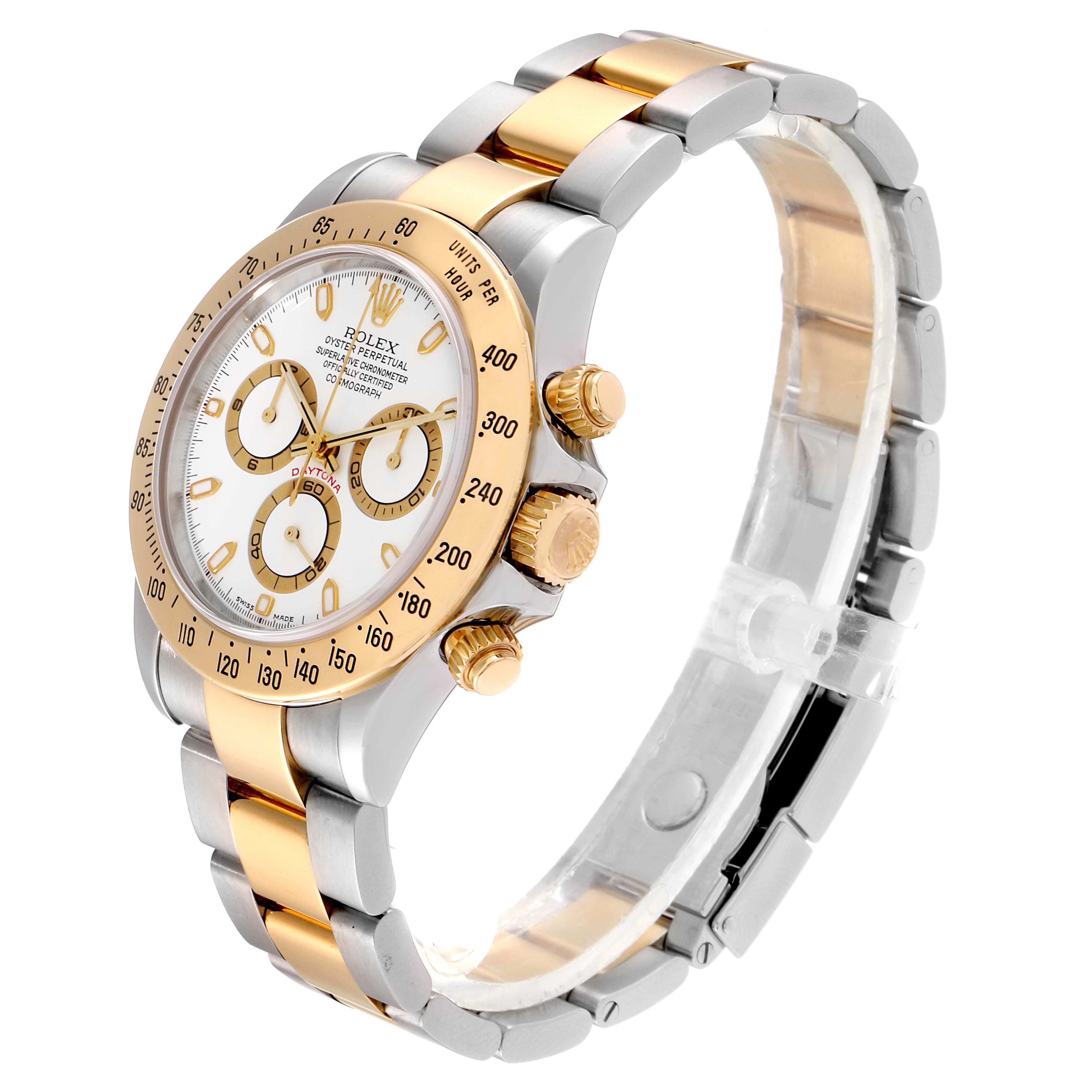 Rolex Daytona Steel Yellow Gold Steel Mens Watch 116523 Box Papers ...