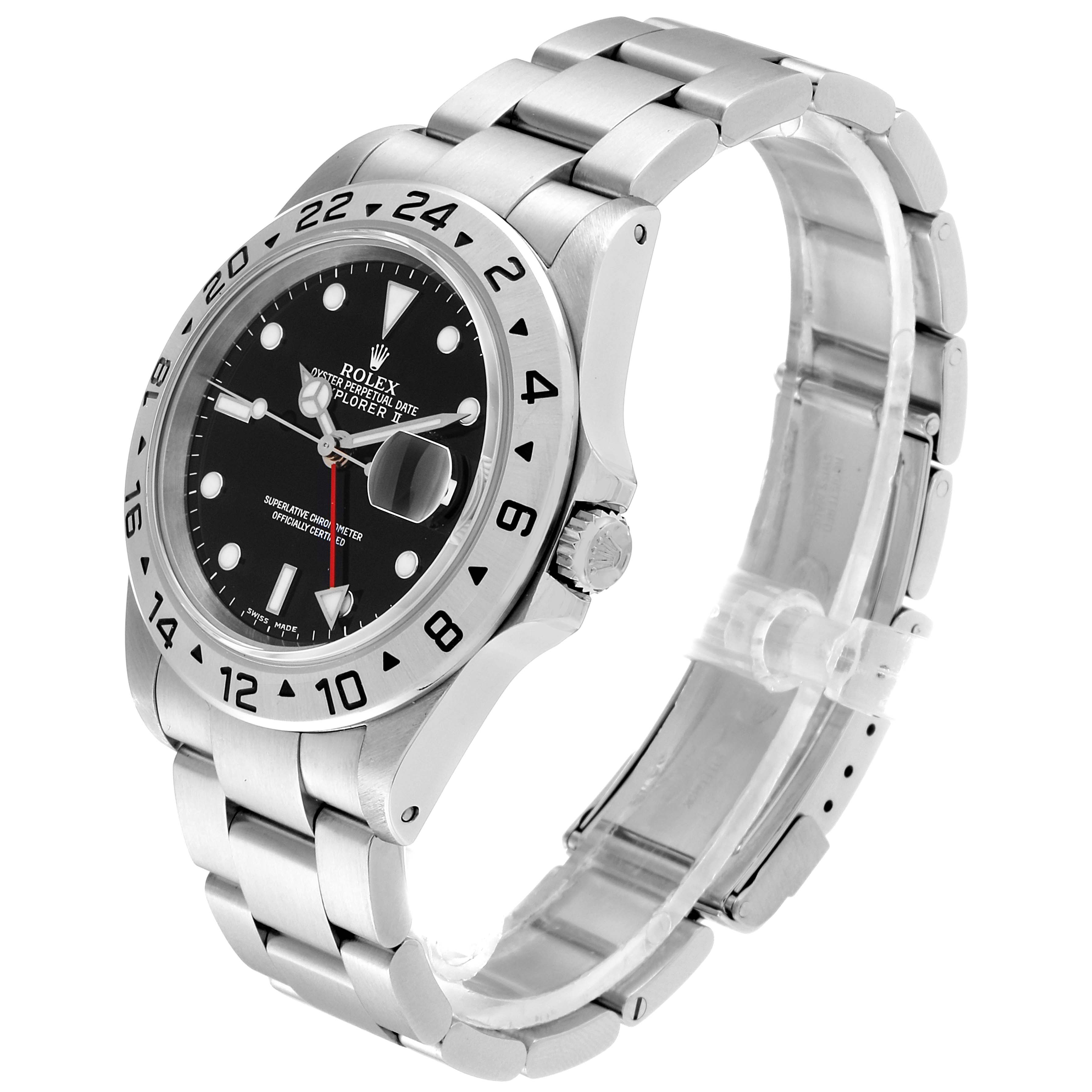 The image shows a Rolex Explorer 16570 Men's Stainless Steel Black Dial 16570 Men's Stainless Steel Black Dial watch at an angled view, highlighting the dial, bezel, crown, and bracelet.
