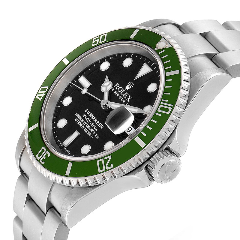 Rolex Submariner 50th Anniversary Green Kermit Mens Watch 16610LV ...