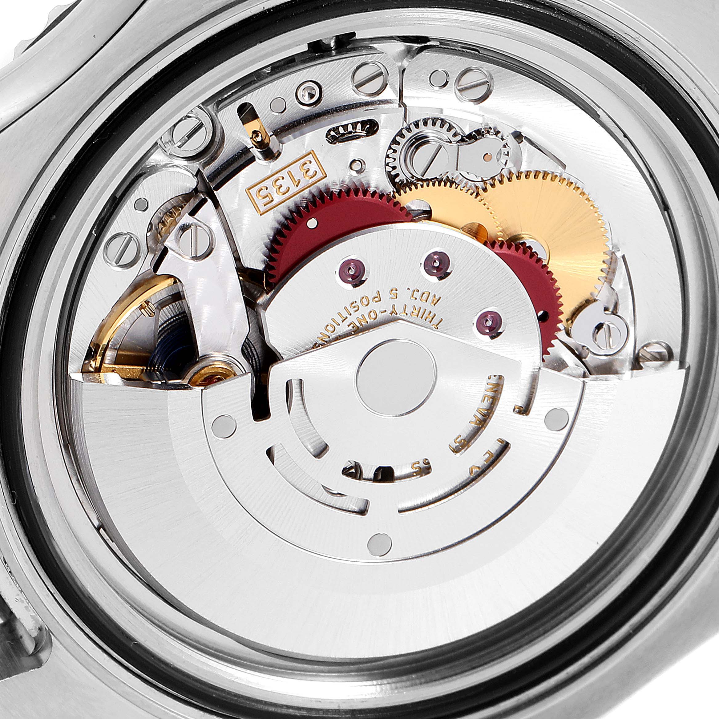 This image shows the internal mechanical movement of a Rolex Yacht-Master 116622 Men
s Stainless Steel Blue Dial 116622 Men
s Stainless Steel Blue Dial watch from a rear angle.