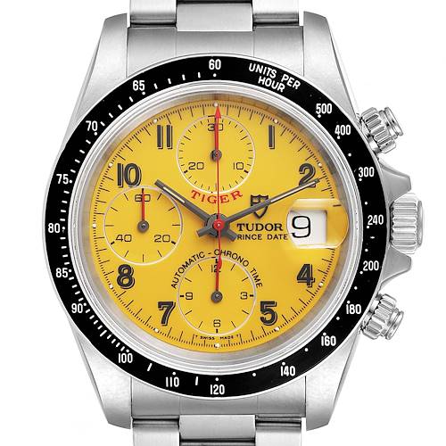 Photo of Tudor Tiger Woods Prince Chronograph Yellow Dial Mens Watch 79260