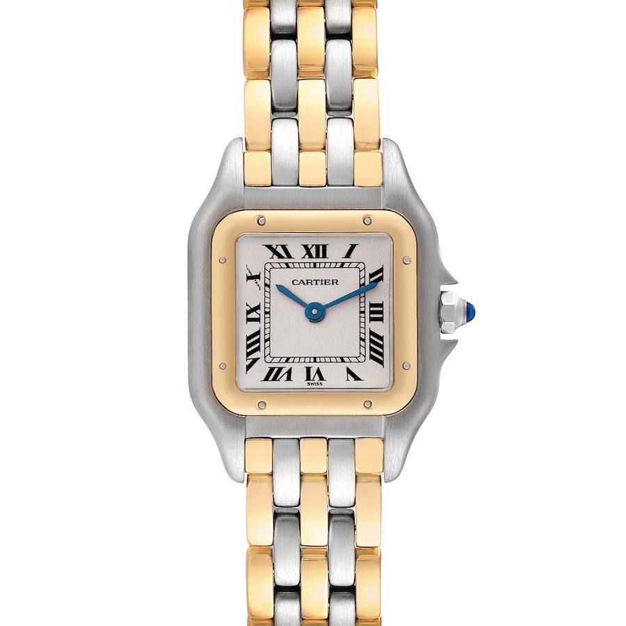 Cartier Panthere Steel Yellow Gold 3 Row Bracelet Ladies Watch 166921 SwissWatchExpo