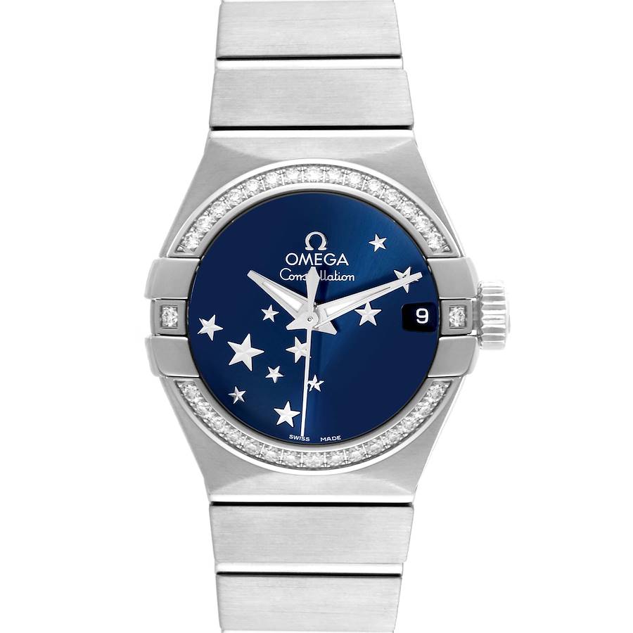 Omega Constellation Orbis Star Steel Diamond Ladies Watch 123.15.27.20.03.001 SwissWatchExpo