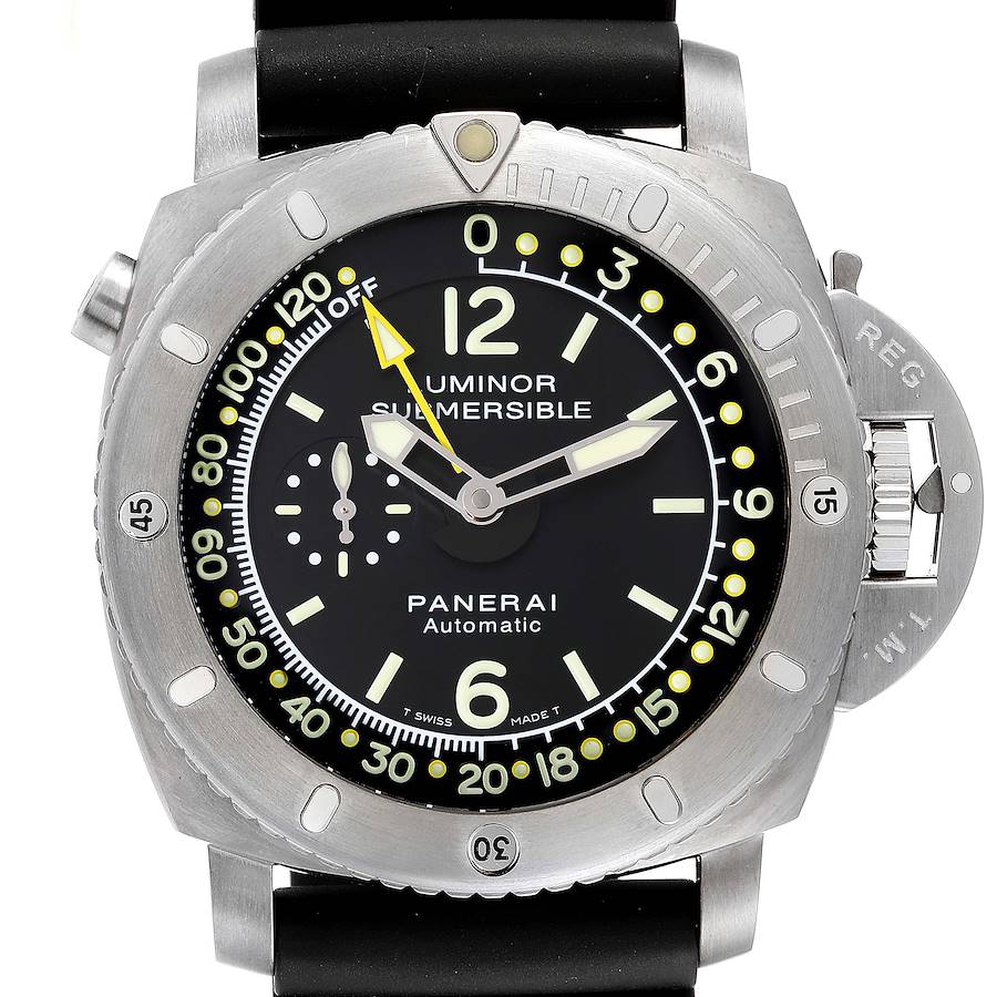 Panerai Luminor 1950 Submersible Depth Gauge Titanium Watch PAM00193 Box Card SwissWatchExpo