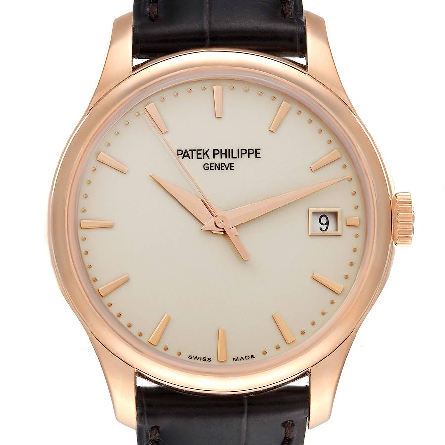 Patek Philippe Calatrava Hunter Case 18k Rose Gold Mens Watch 5227 SwissWatchExpo