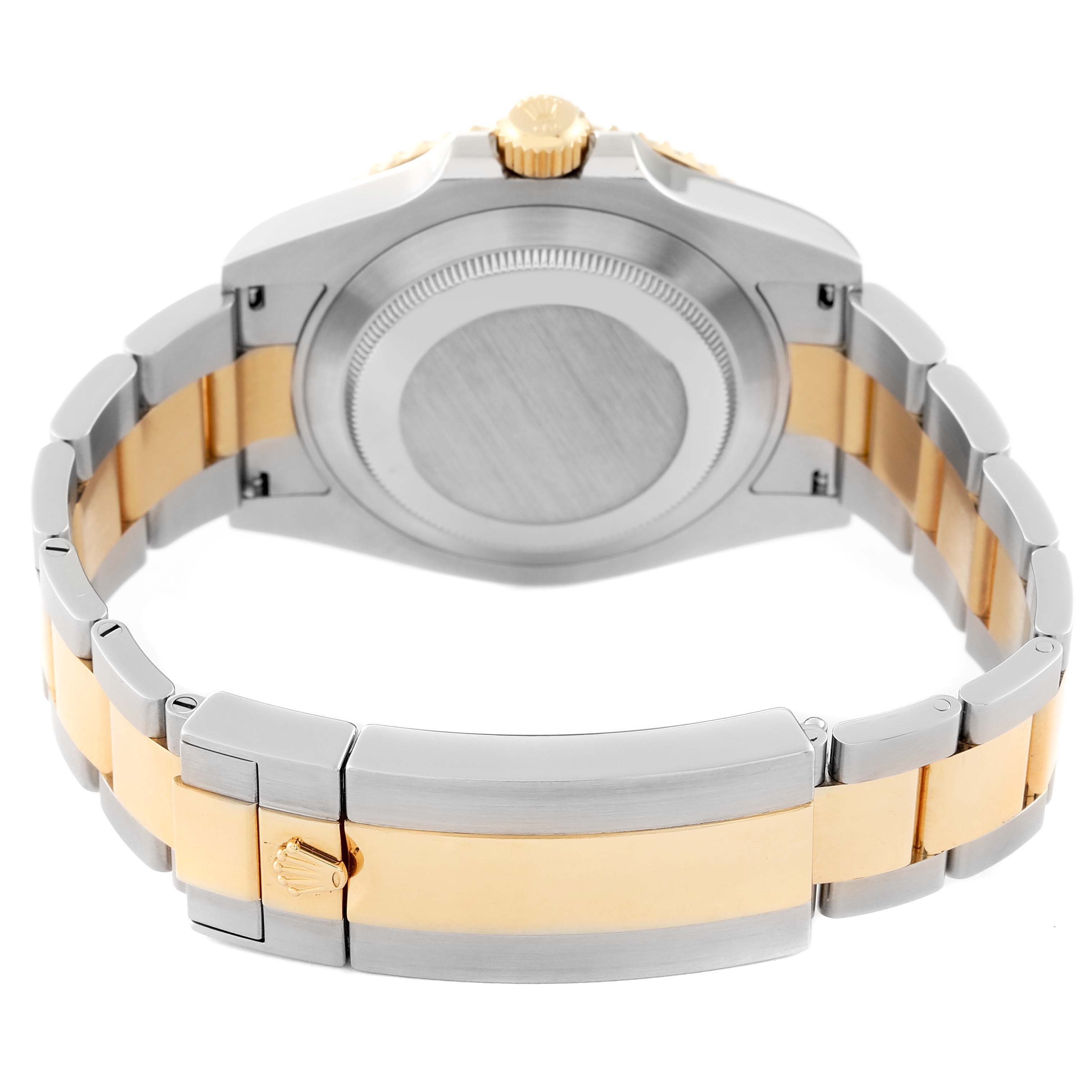 The image shows the back and bracelet of a Rolex Submariner 126613LN Men's Steel and Gold (two tone) Black Dial 126613LN Men's Steel and Gold (two tone) Black Dial watch, highlighting the clasp and case back.