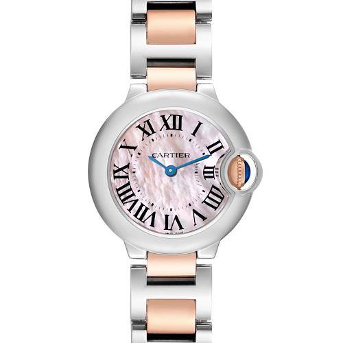 Photo of Cartier Ballon Bleu Steel Rose Gold Pink MOP Dial Ladies Watch W6920034