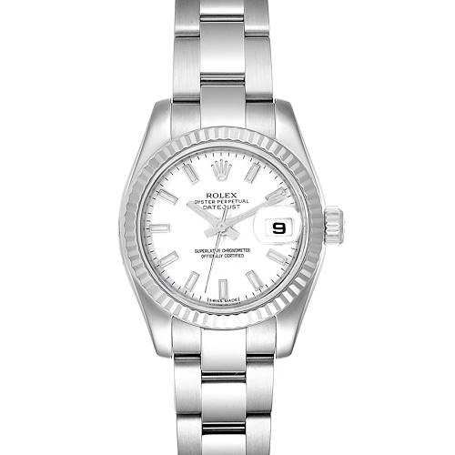 Photo of Rolex Datejust Steel White Gold White Dial Ladies Watch 179174