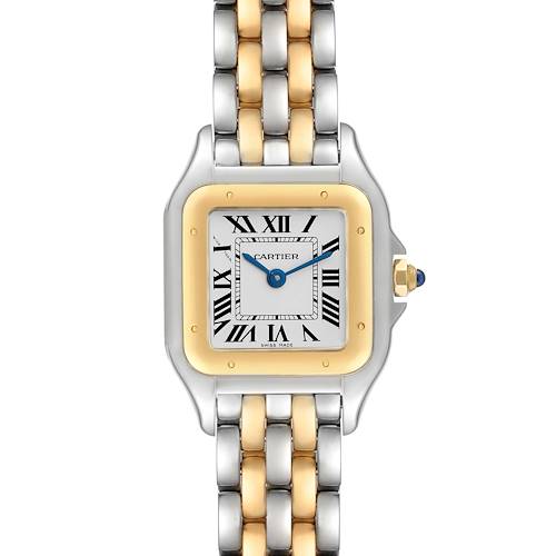 Photo of Cartier Panthere Steel Yellow Gold 2 Row Ladies Watch W2PN0006 Box Card