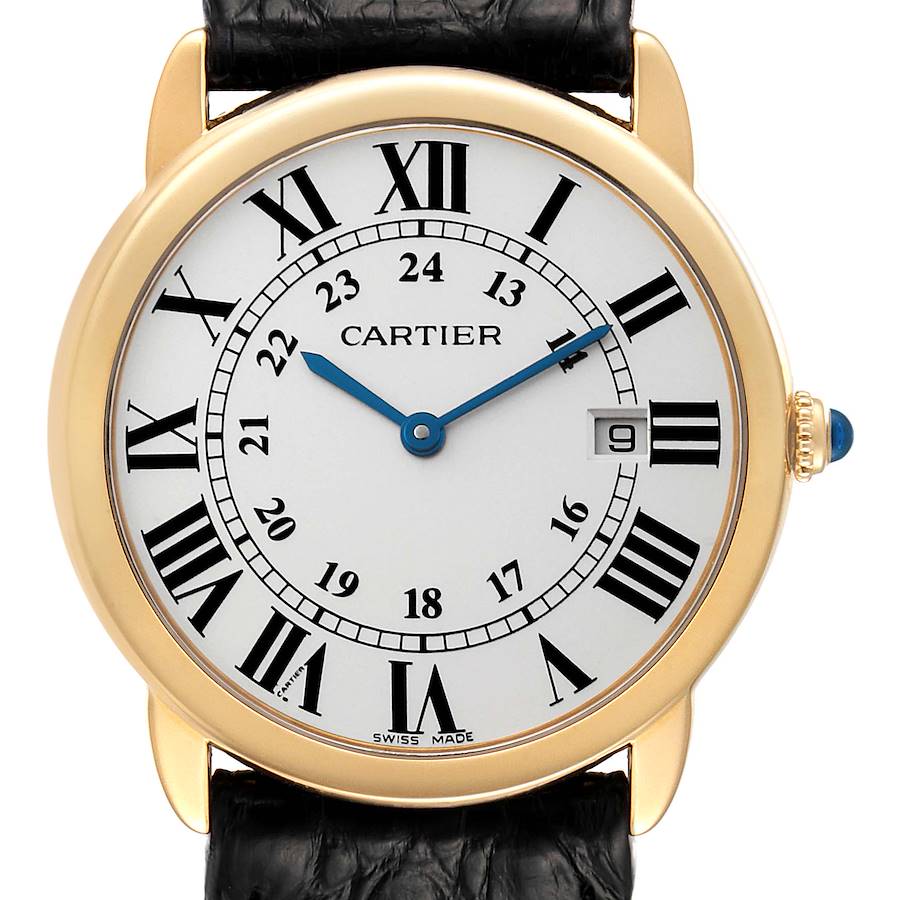 Cartier Ronde Solo 36mm Large Yellow Gold Steel Unisex Watch W6700455 SwissWatchExpo