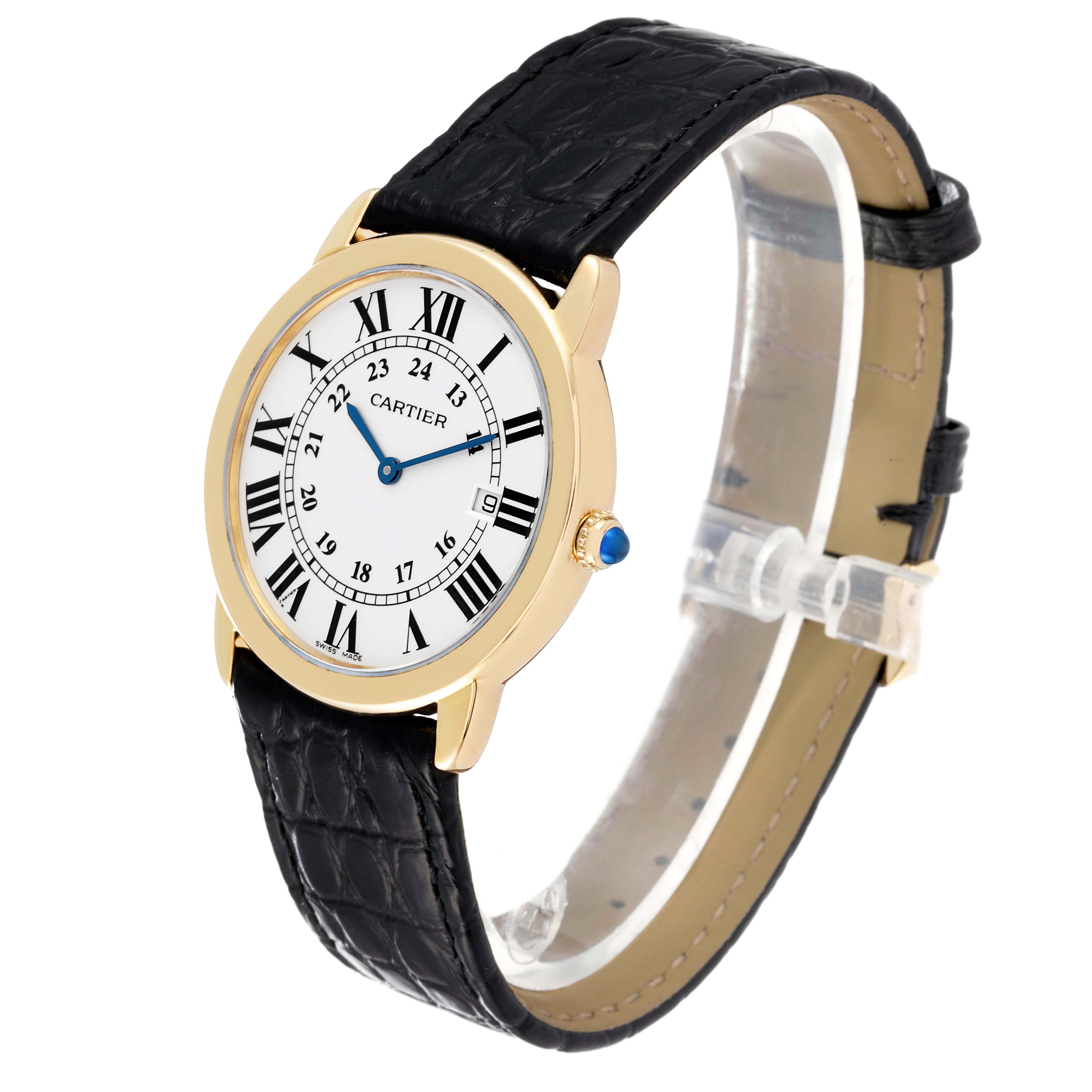 Cartier Ronde Solo 36mm Large Yellow Gold Steel Mens Watch W6700455 ...