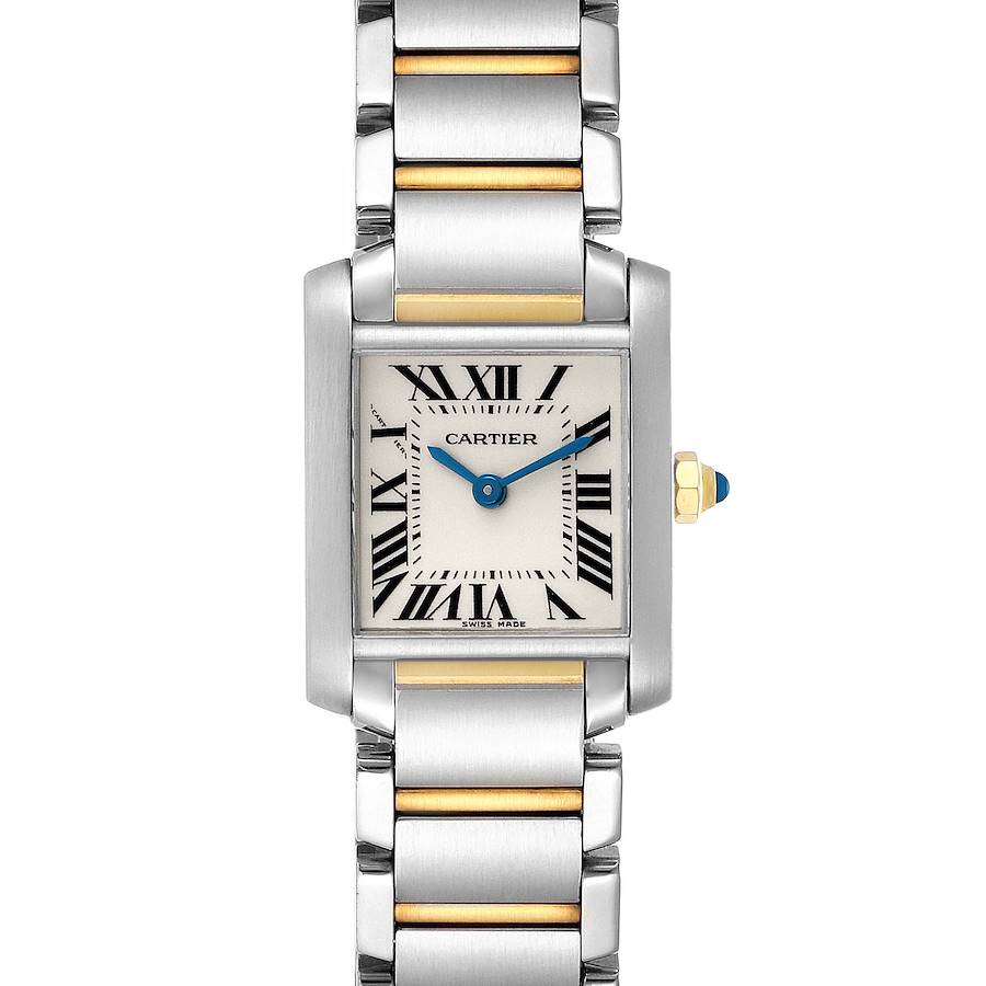 Cartier Tank Francaise Small Two Tone Ladies Watch W51007Q4 Box Papers SwissWatchExpo