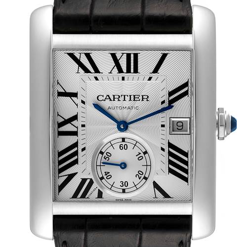 Photo of Cartier Tank MC Silver Dial Steel Mens Watch W5330003 Box Papers