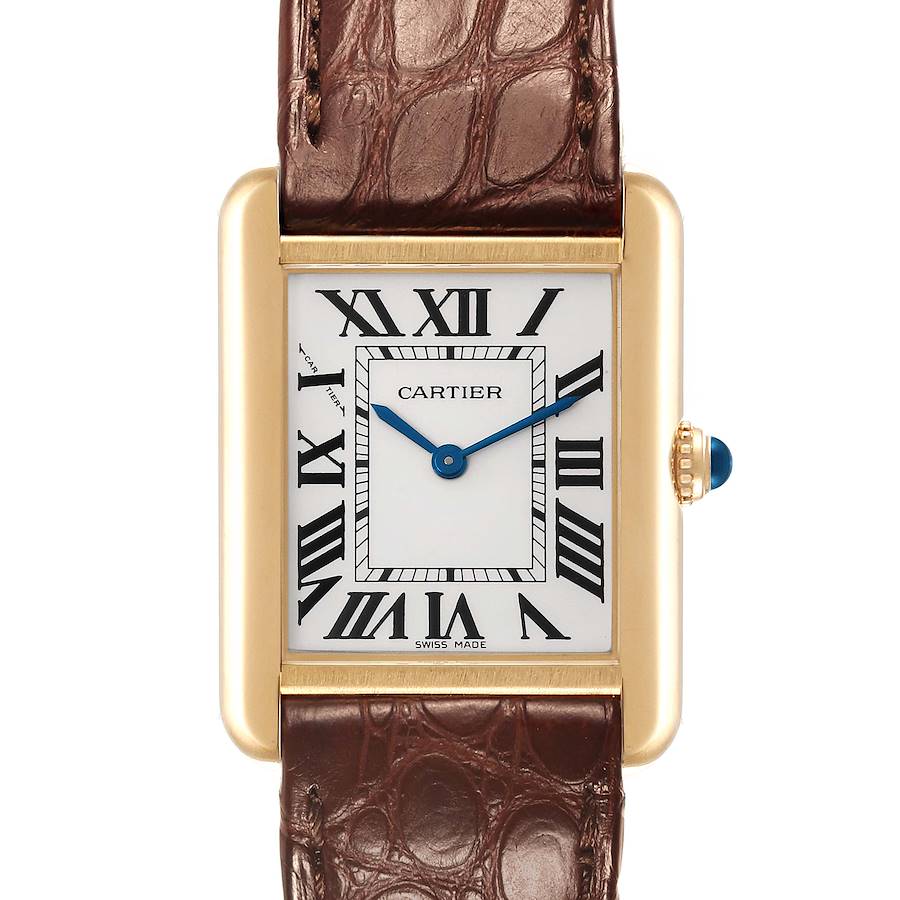 Cartier tank solo small gold best sale