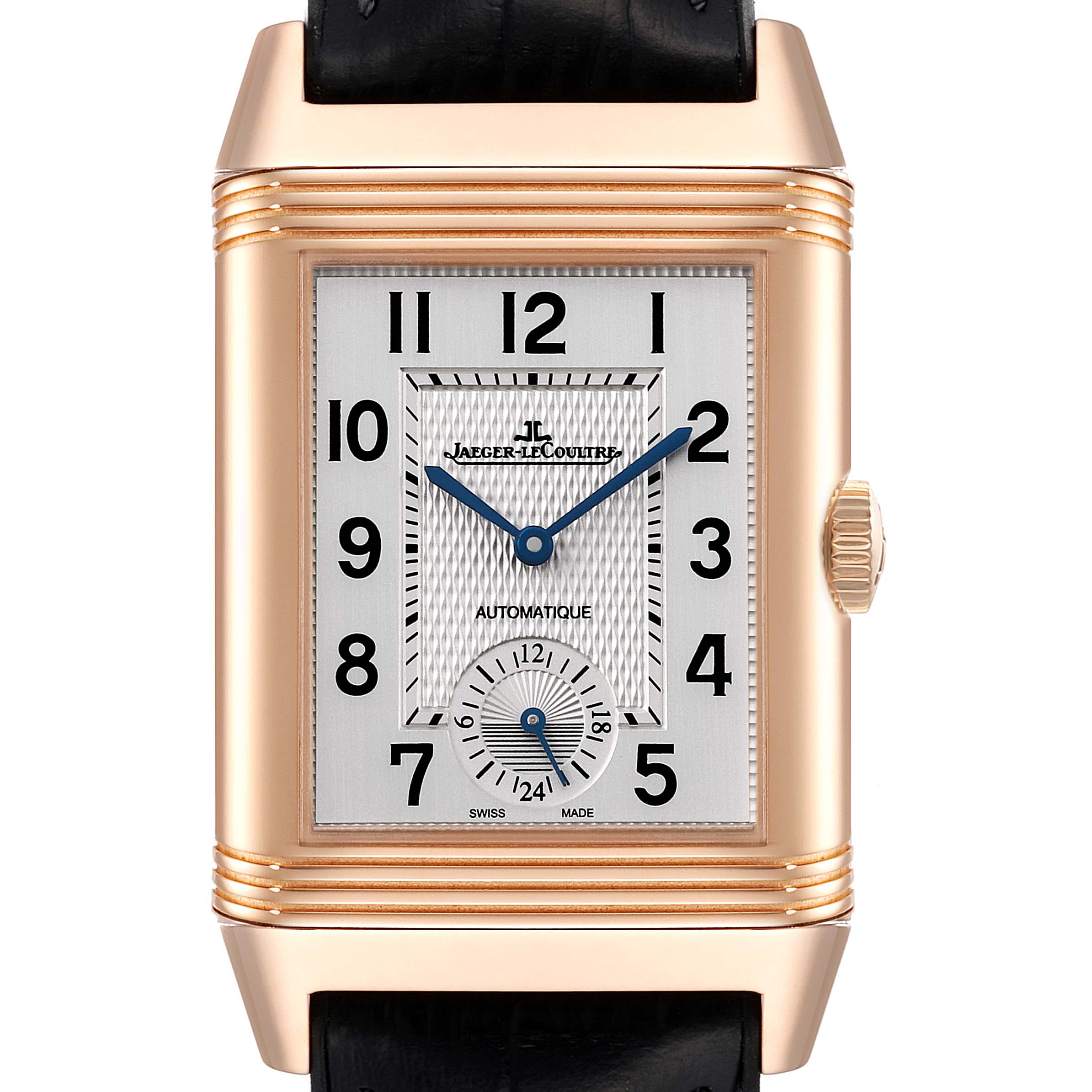 Jaeger LeCoultre Reverso Duoface Rose Gold Mens Watch 215.2.S9