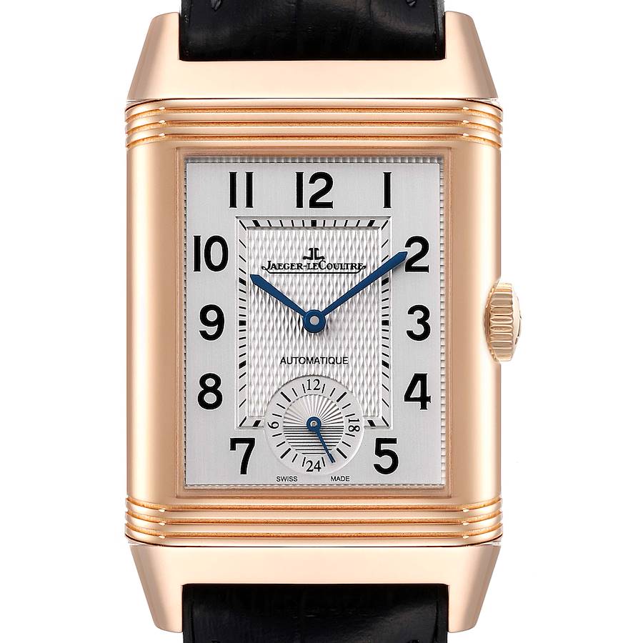 Jaeger LeCoultre Reverso Duoface Rose Gold Mens Watch 215.2.S9 Q3832420 Box Card SwissWatchExpo