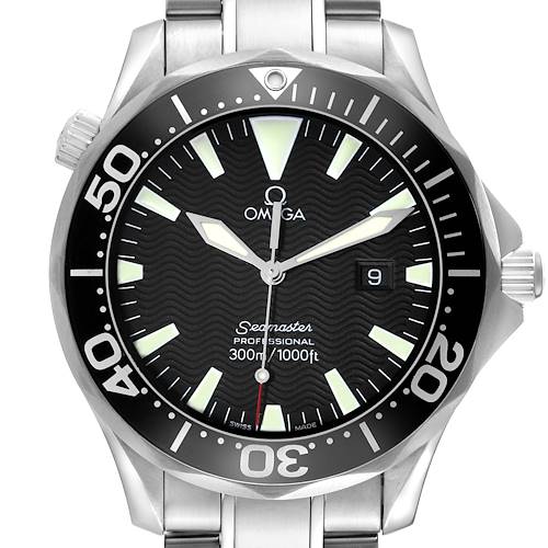 Photo of Omega Seamaster 41mm Date Black Dial Steel Mens Watch 2264.50.00