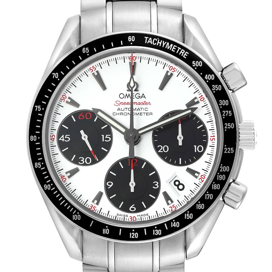 Omega Speedmaster Date Panda Dial Steel Mens Watch 323.30.40.40.04.001 Box Card SwissWatchExpo