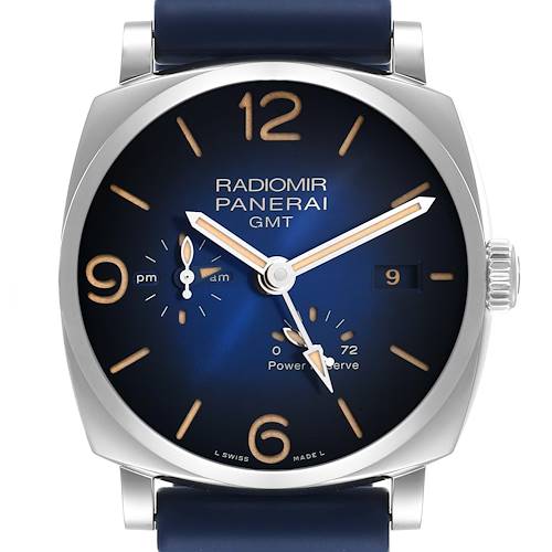 Photo of Panerai Radiomir 1940 GMT Power Reserve Steel Mens Watch PAM00946 Box Papers