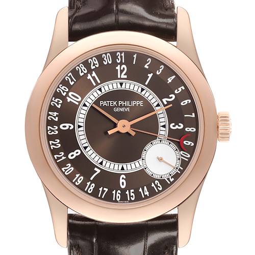 Photo of Patek Philippe Calatrava Rose Gold Brown Dial Mens Watch 6000R