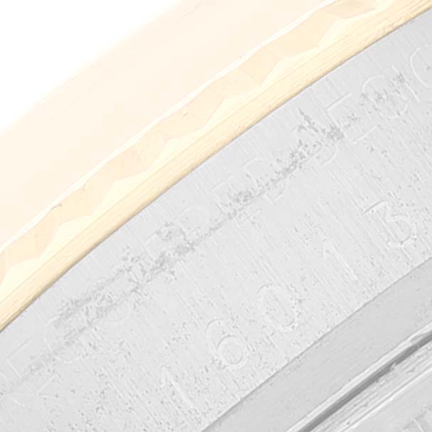 The image shows a close-up angle of the bezel and case edge of a Rolex Vintage Collection 16013 Men's Stainless Steel White Dial 16013 Men's Stainless Steel White Dial watch.