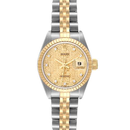 Photo of Rolex Datejust Steel Yellow Gold Diamond Anniversary Dial Ladies Watch 69173