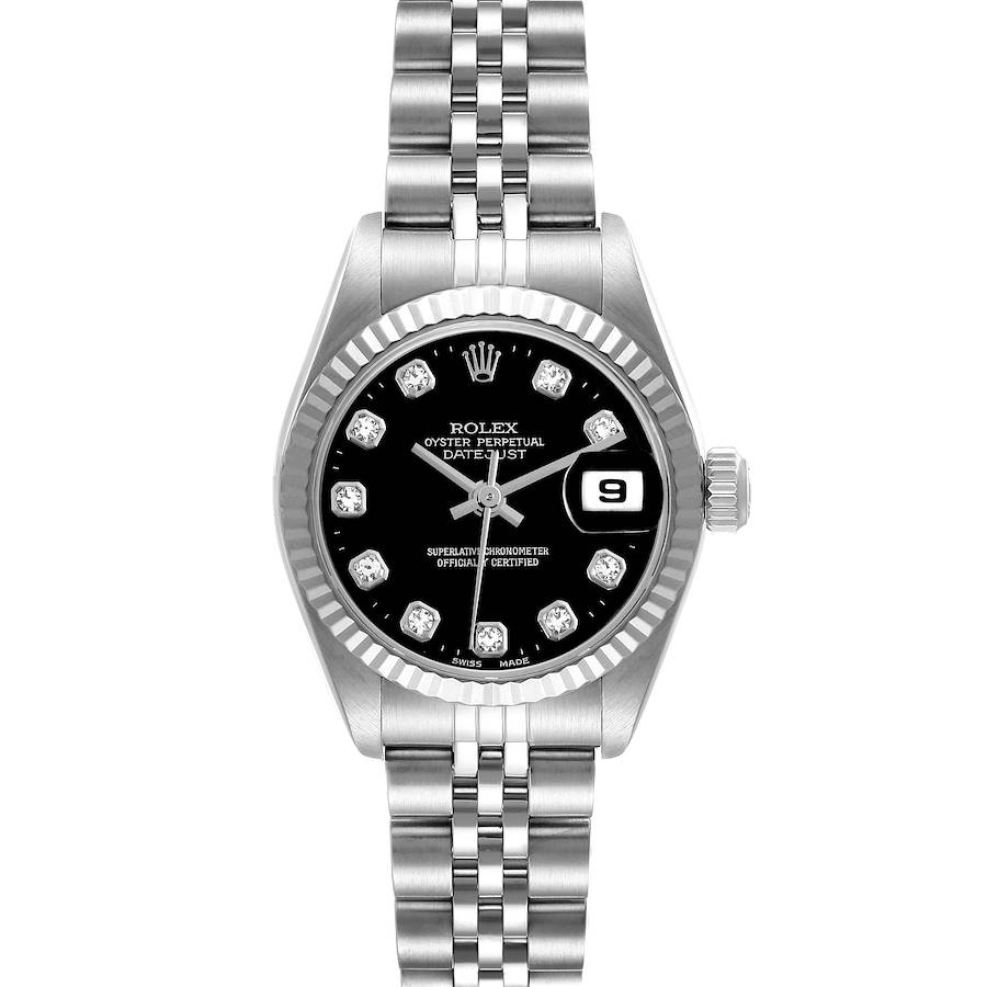 Rolex Datejust White Gold Diamond Dial Steel Ladies Watch 79174 Box Papers SwissWatchExpo