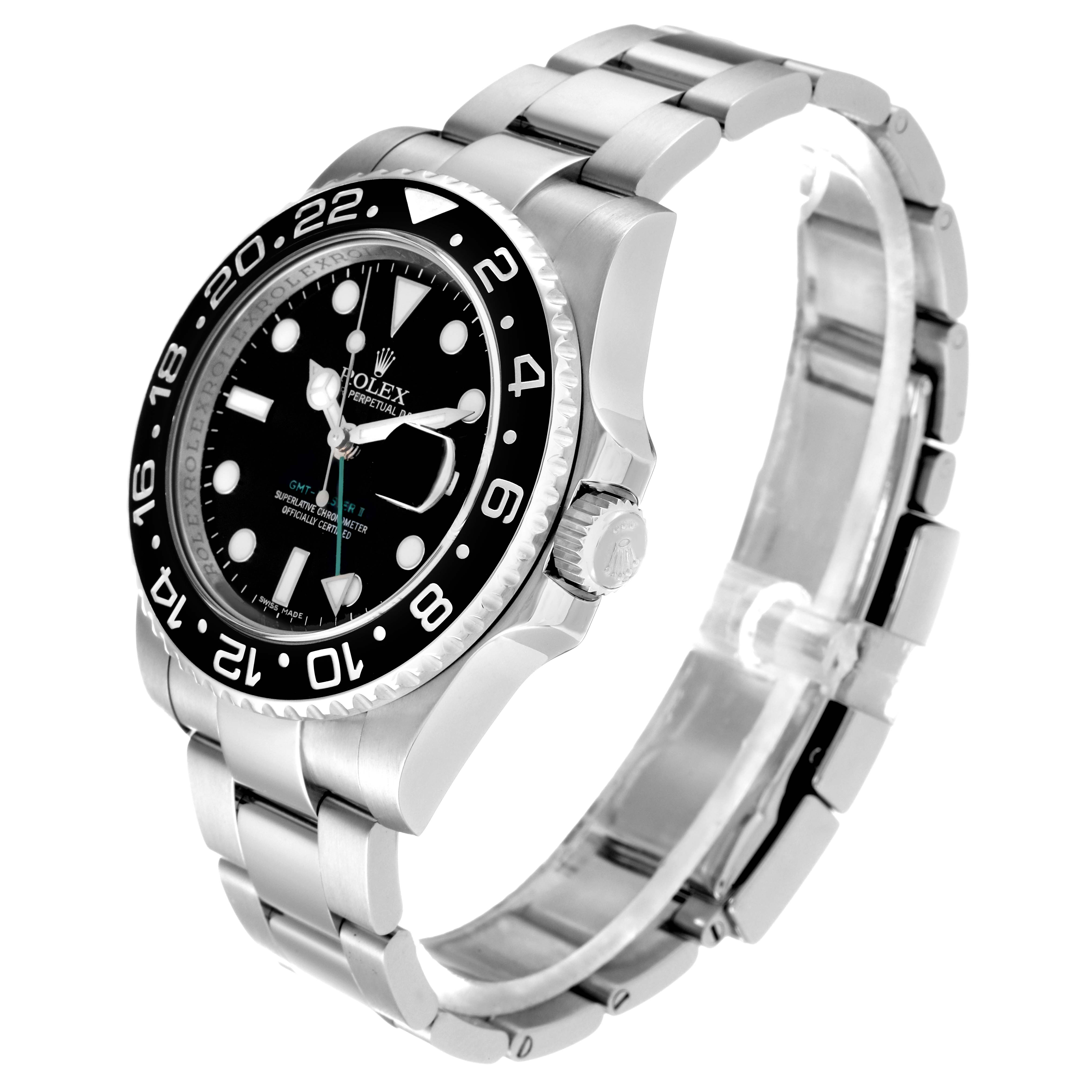 The image shows a Rolex GMT-Master 116710 Men
s Stainless Steel Black Dial 116710 Men
s Stainless Steel Black Dial watch at a slight angle, highlighting the face, bezel, crown, and bracelet.