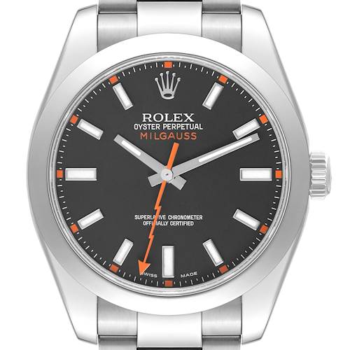 Photo of Rolex Milgauss 40mm Black Dial Steel Mens Watch 116400