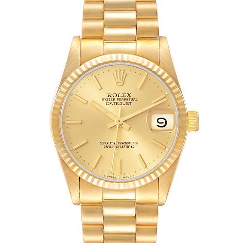 Photo of Rolex President Midsize 31 Yellow Gold Ladies Watch 68278