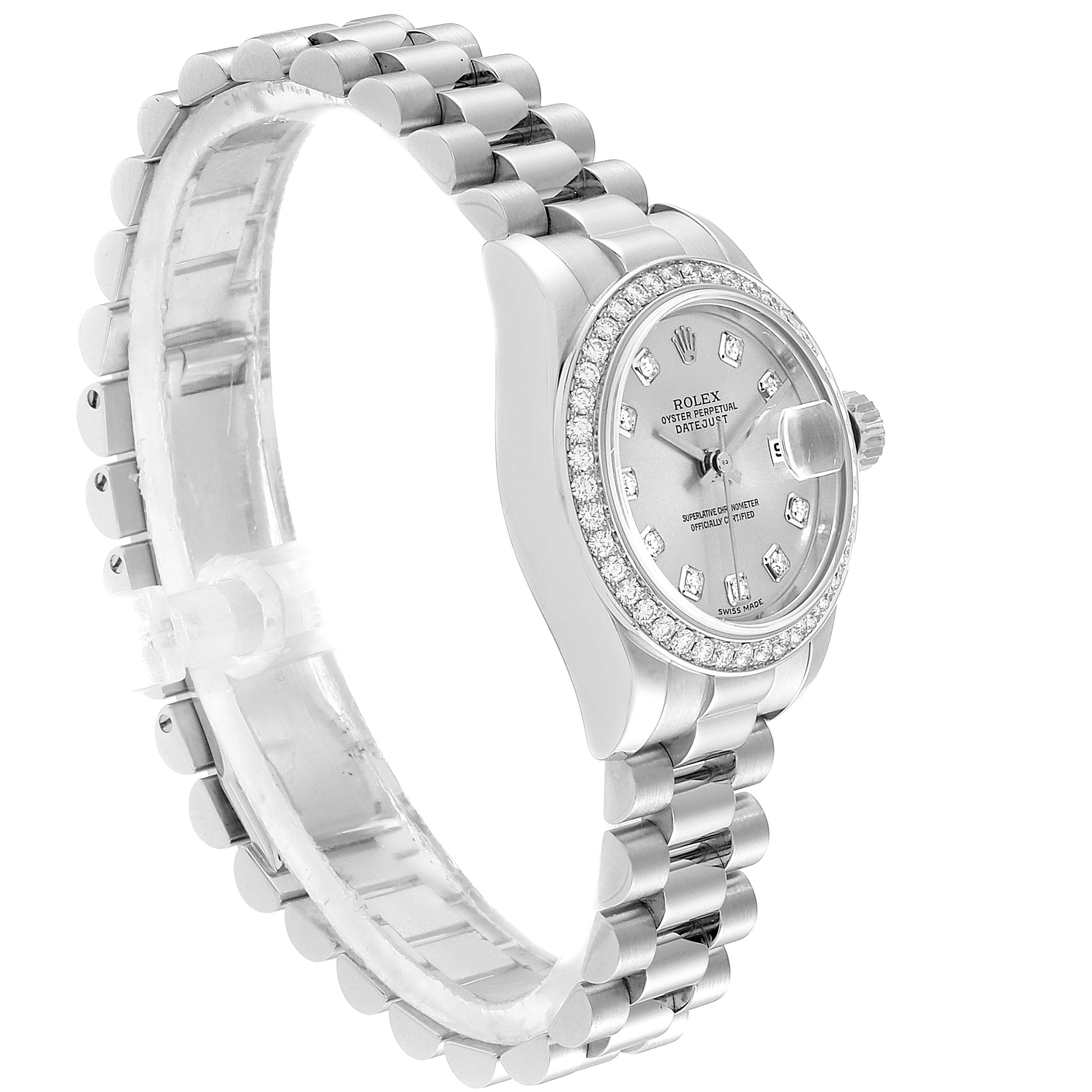 Rolex President Platinum Diamond Ladies Watch 179136 Box Papers ...