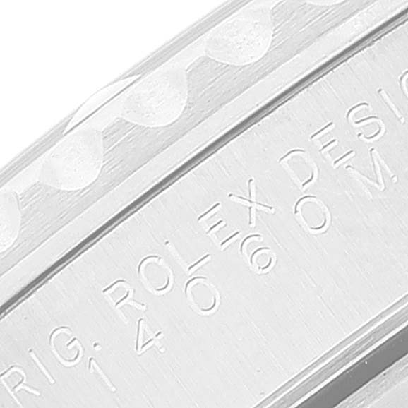 The image shows a close-up of the side case of a Rolex Submariner 14060M Men's Stainless Steel Black Dial 14060M Men's Stainless Steel Black Dial watch, displaying the model number and engraving.