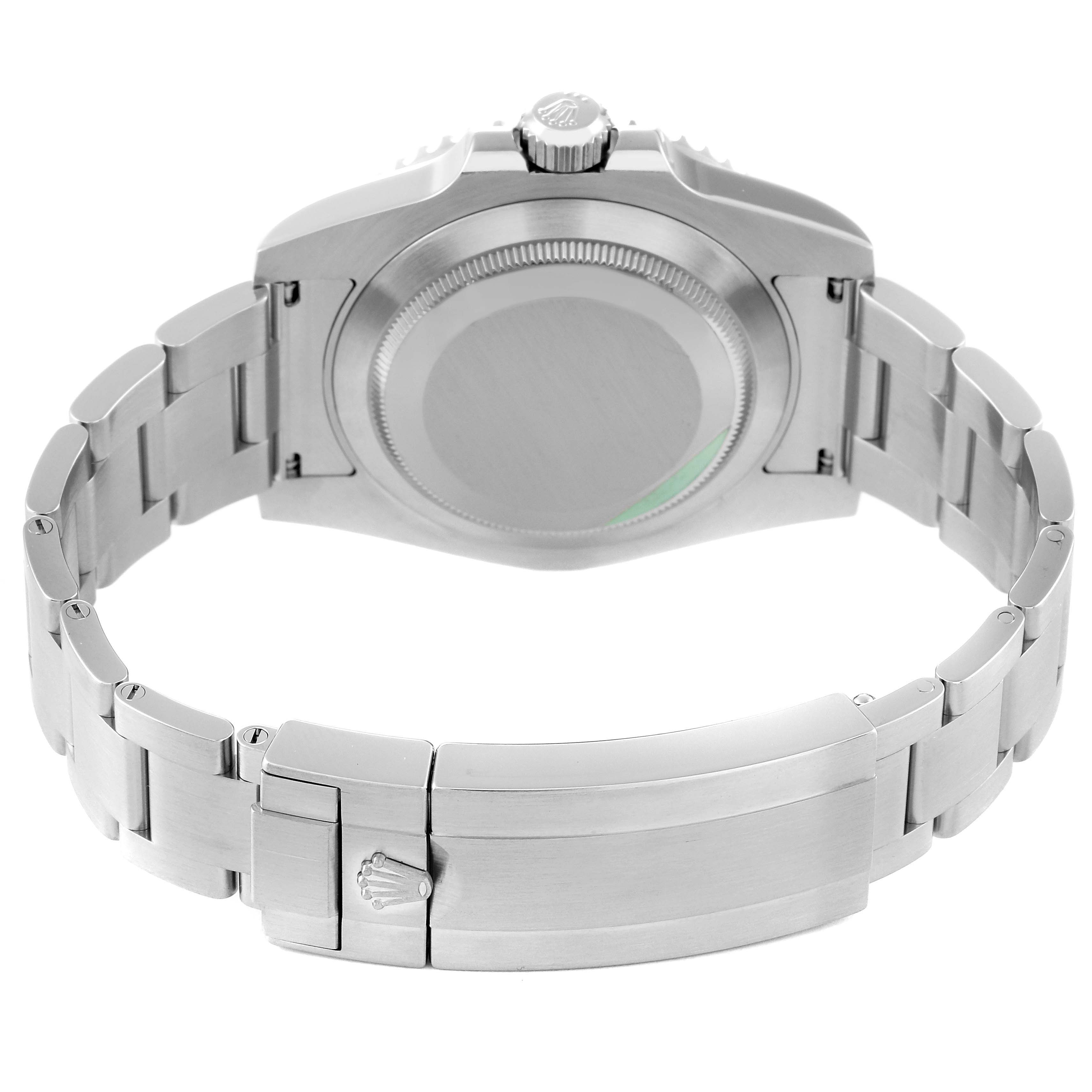 The image shows the back view of a Rolex Submariner 116610 Men's Stainless Steel Black Dial 116610 Men's Stainless Steel Black Dial watch, highlighting the bracelet, clasp, and case back.