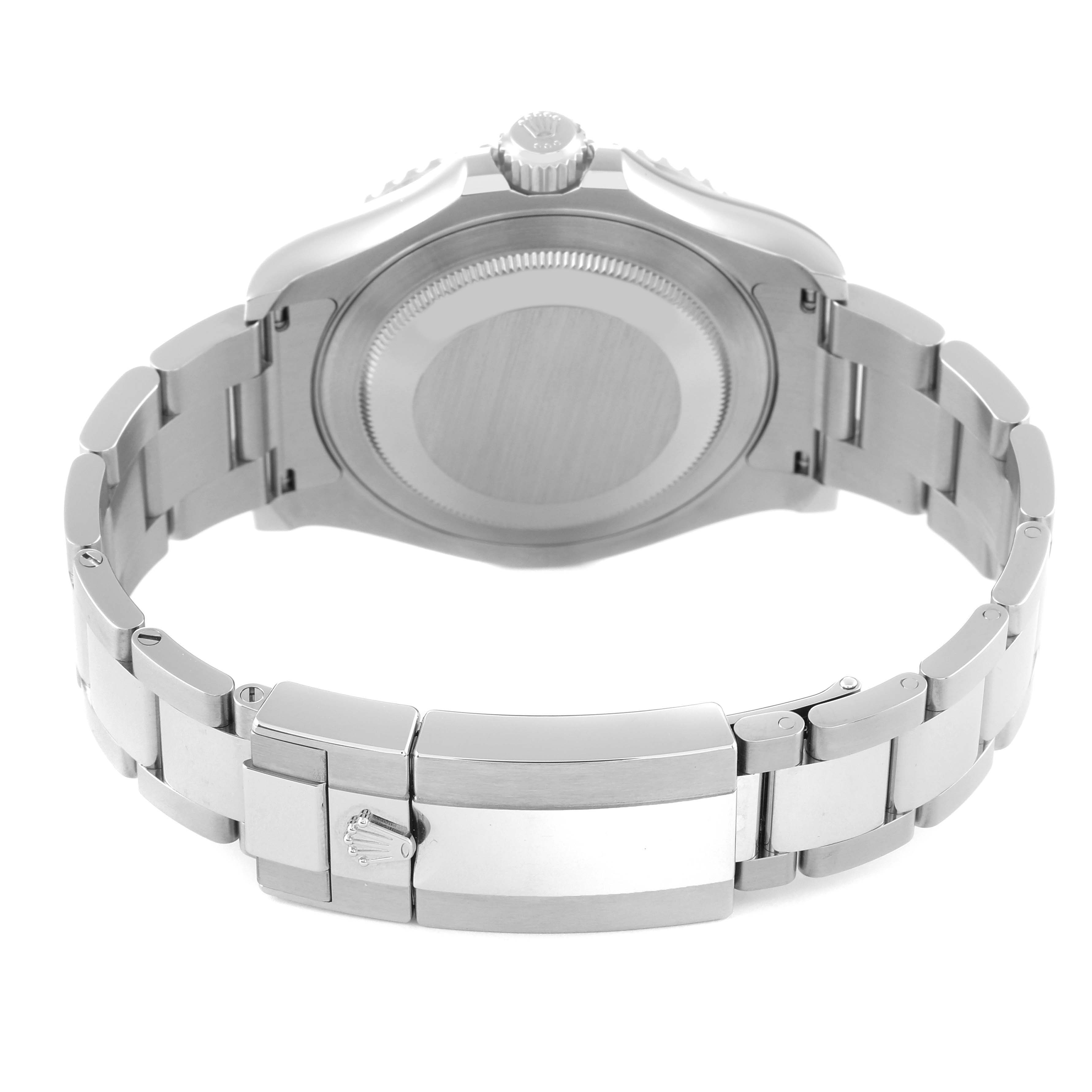 The image shows the back case and bracelet of a Rolex Yacht-Master 126622 Men's Stainless Steel Silver Dial 126622 Men's Stainless Steel Silver Dial watch from a slightly elevated rear angle.