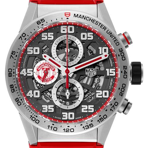 Photo of TAG Heuer Carrera Manchester United Limited Edition Steel Mens Watch CAR201M Box Card