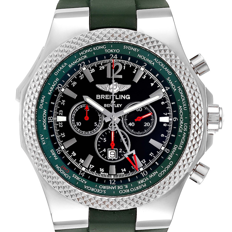Breitling Bentley GMT Green Strap Limited Edition Watch A47362 Box Papers SwissWatchExpo