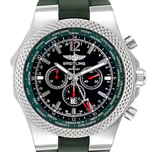 Photo of Breitling Bentley GMT Green Strap Limited Edition Watch A47362 Box Papers
