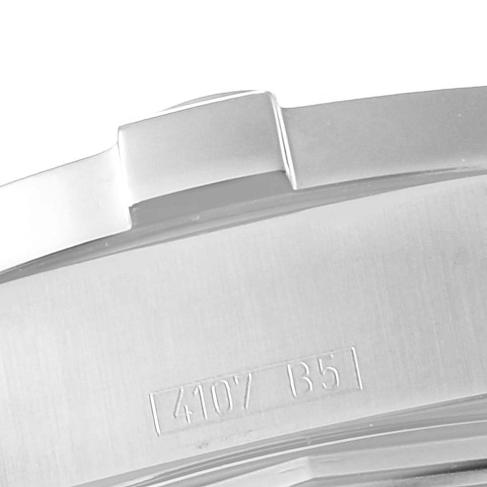 This image shows a close-up of the side of the watch case and bezel of a Breitling Colt A74380 Men's Stainless Steel Black Dial A74380 Men's Stainless Steel Black Dial model.