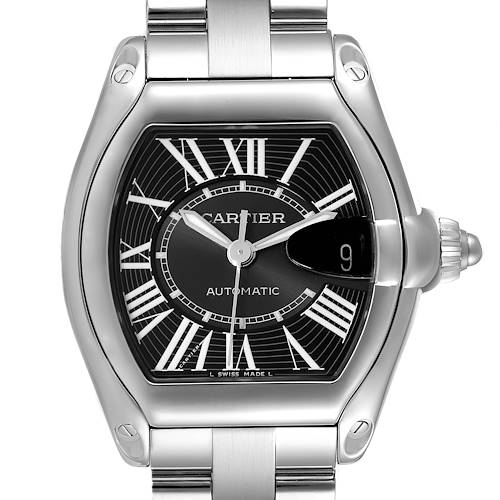 Photo of Cartier Roadster Black Dial Large Steel Mens Watch W62041V3